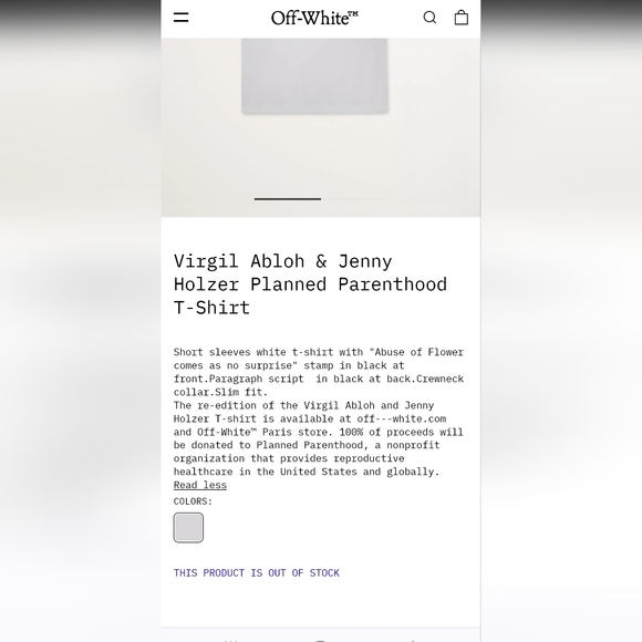 Virgil Abloh Off White collaboration t-shirt sz small - Picture 6 of 7